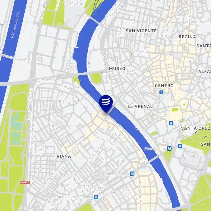 Mapa parking Mercado de Triana